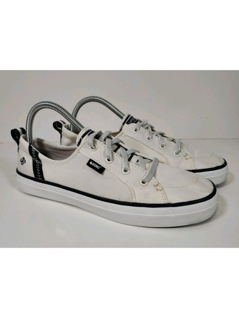 Sperry Crest Vibe Bionic Eco-friendly Boat Shoe Women's 8.5 Off White Nylon
